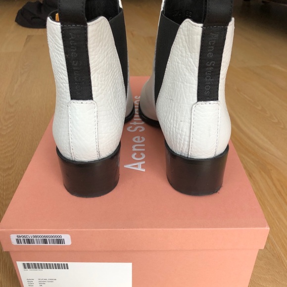 Acne studios white leather bootie size 38 - Picture 4 of 7